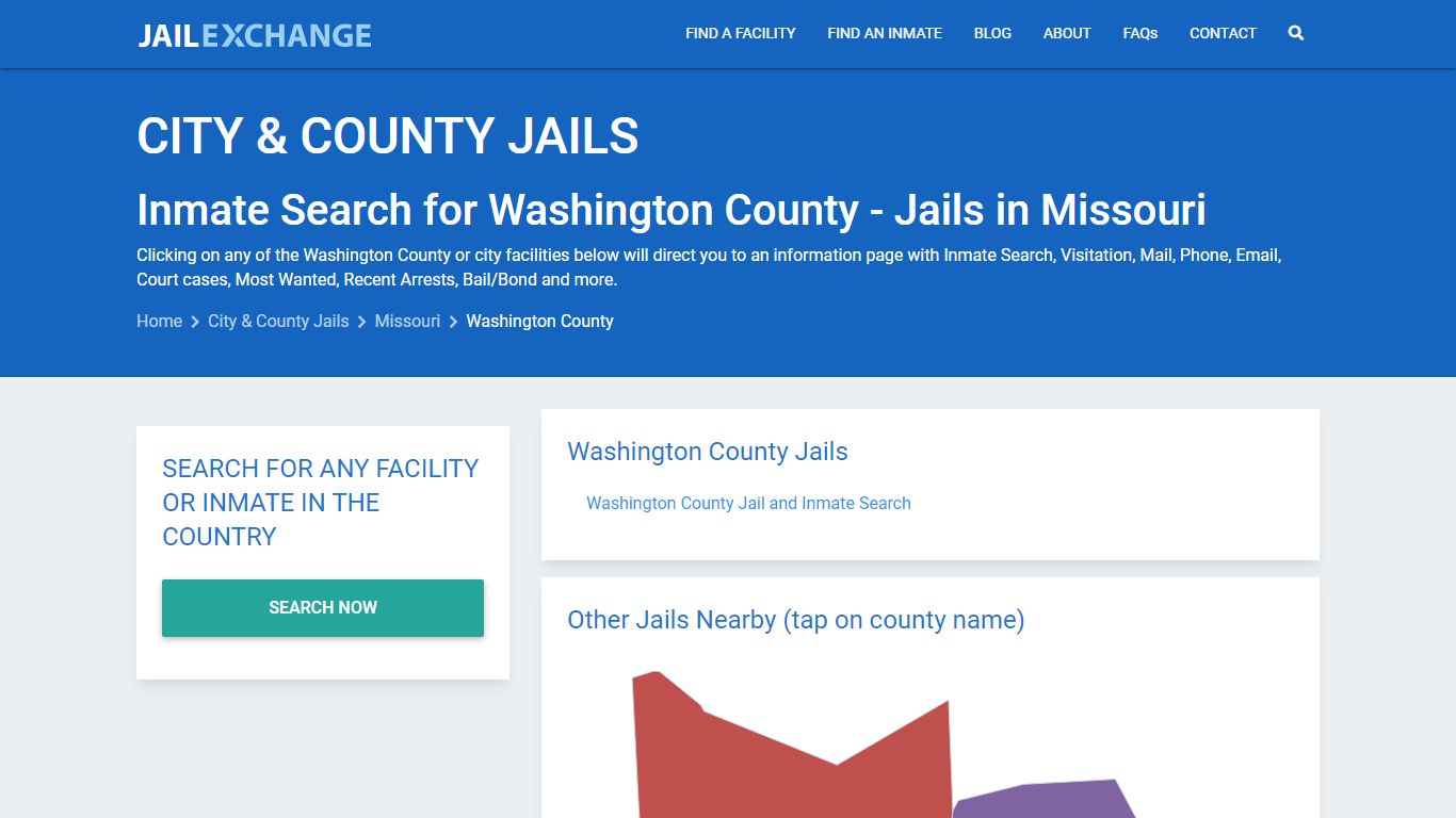 Inmate Search for Washington County | Jails in Missouri - Jail Exchange